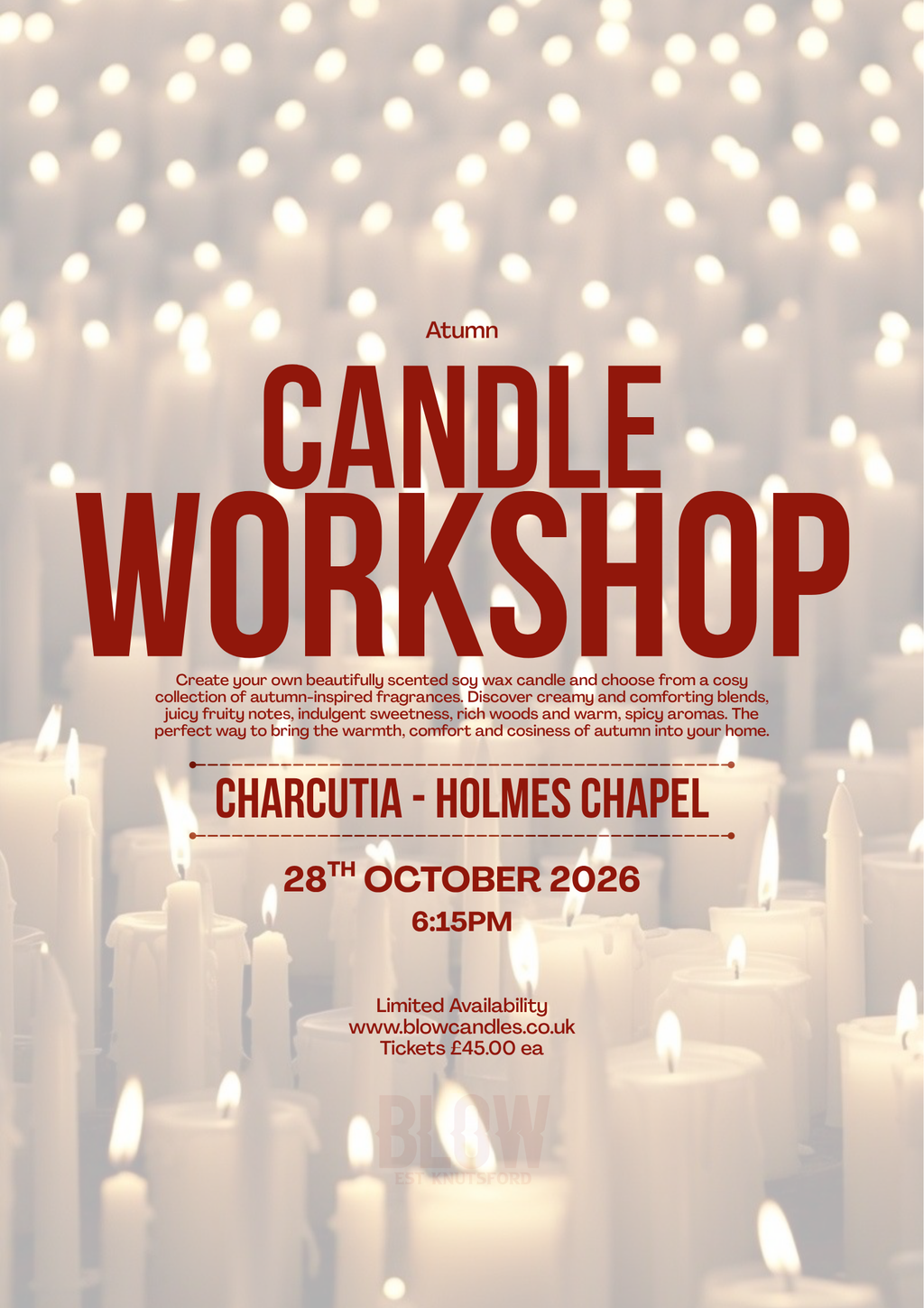 CHARCUTIA | Candle Making Workshop | Holmes Chapel | 28th October 2026