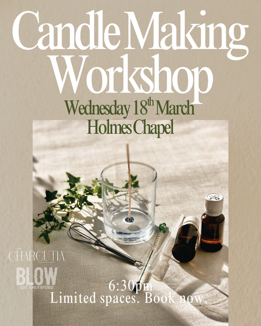 CHARCUTIA | Candle Making Workshop | Holmes Chapel | 18th March 2026
